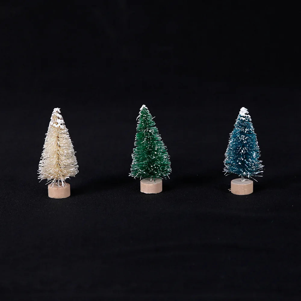 Petits ornements de sapin de Noël, décorations de Noël, bleu-vert, mini arbre de Noël