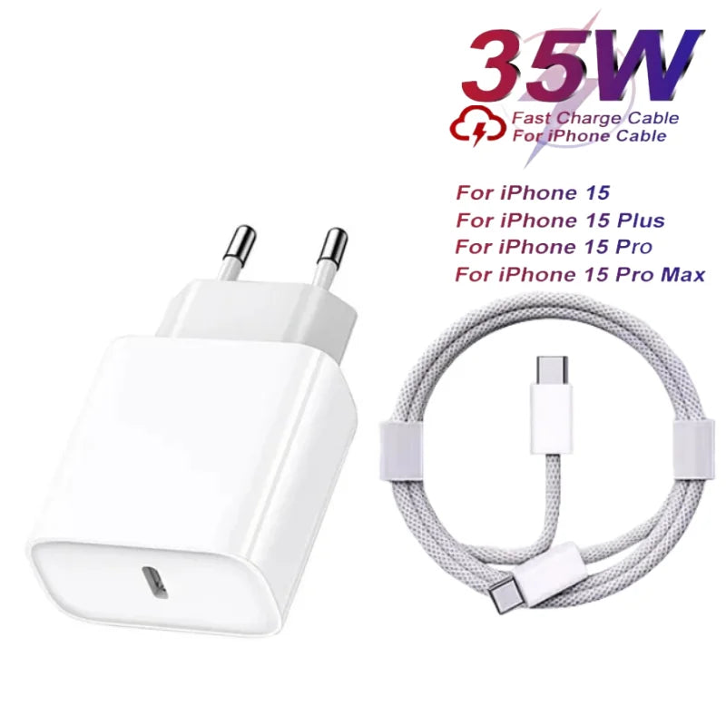 Câble de chargeur PD 35W USB C vers USB C pour iPhone 15 Pro Max, câble de charge rapide de Type C vers Type C pour iPhone 15 Plus iPad 10