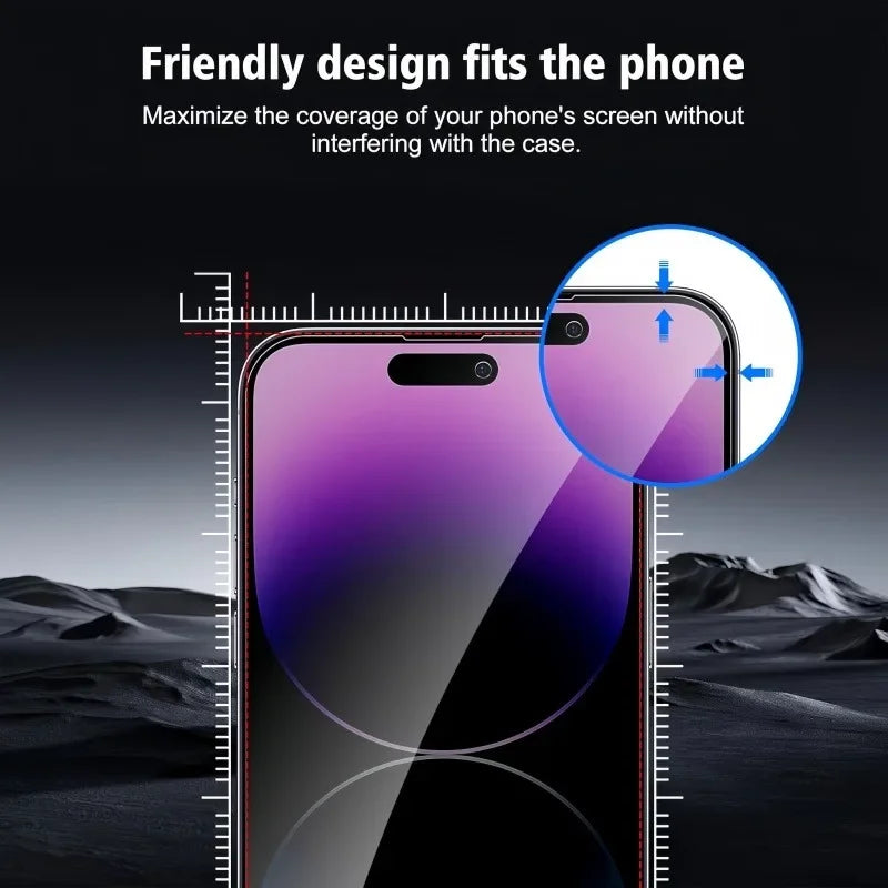Protecteur d'écran complet anti-espion, pour iPhone 17 16 15 Pro Max 14 13 12 11 Pro 15 14 Plus 17 Air, verre trempé anti-rayures