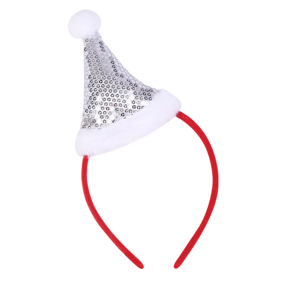 Serre-tête décoratif de Noël, or, argent, rouge