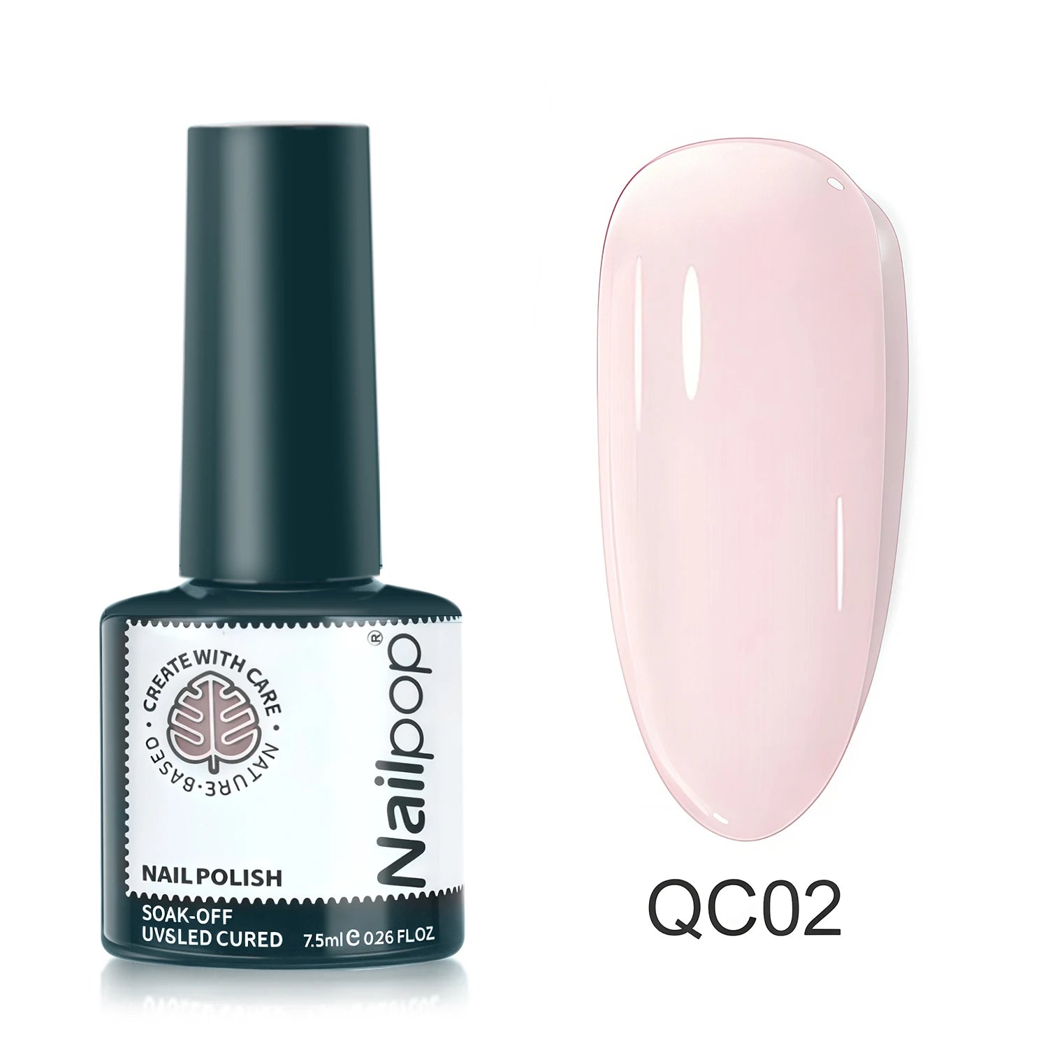 Vernis Gel Professionnel Jelly 6 Couleurs Translucides UV/LED, Soak Off, Salon et Nail Art, Nude et Rose, 7,5 ml