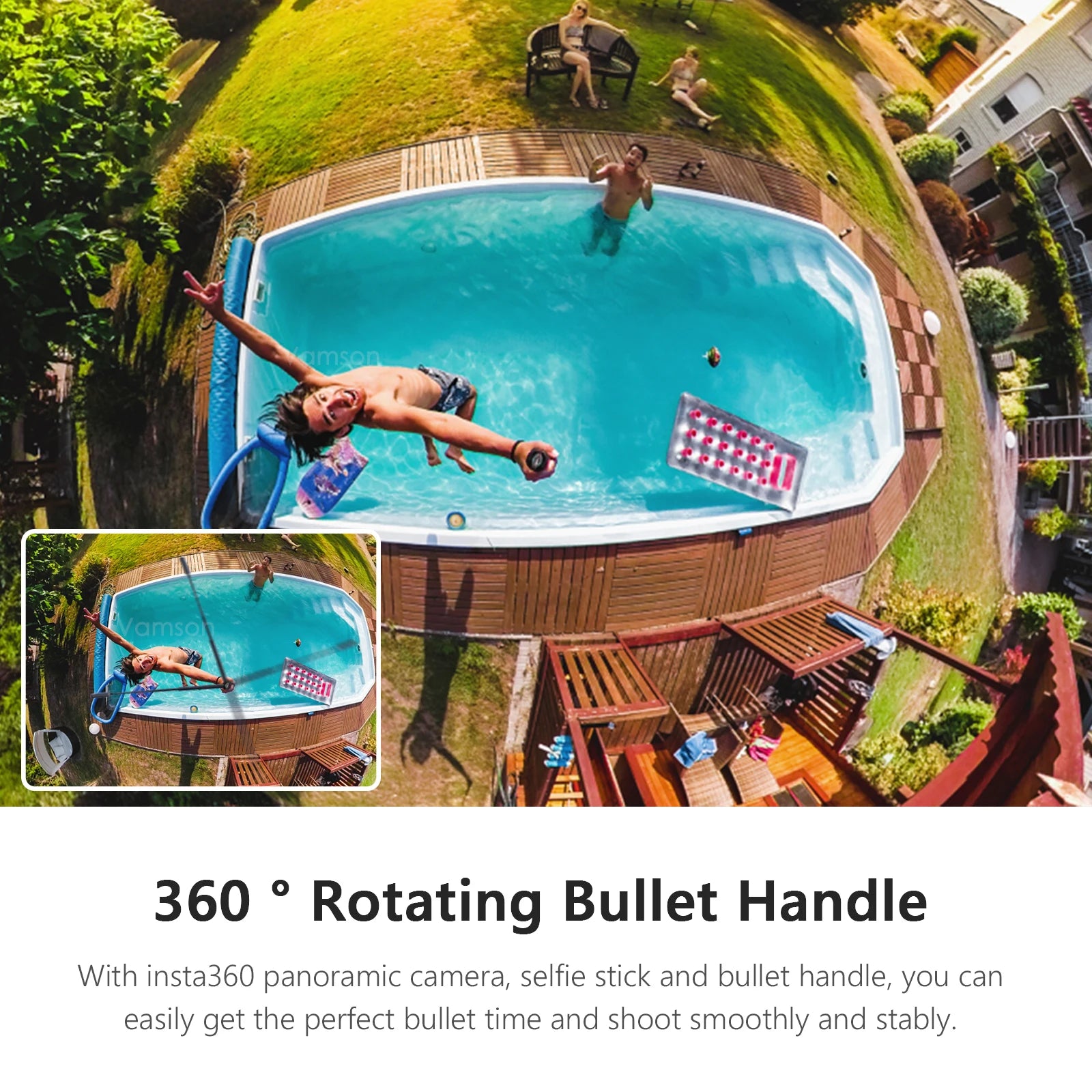 Invisible Selfie Stick for Insta360 Bery, Rotation Bullet, Tripod for Insta 360, ONE X2 ONE RS, GoPro Accessories