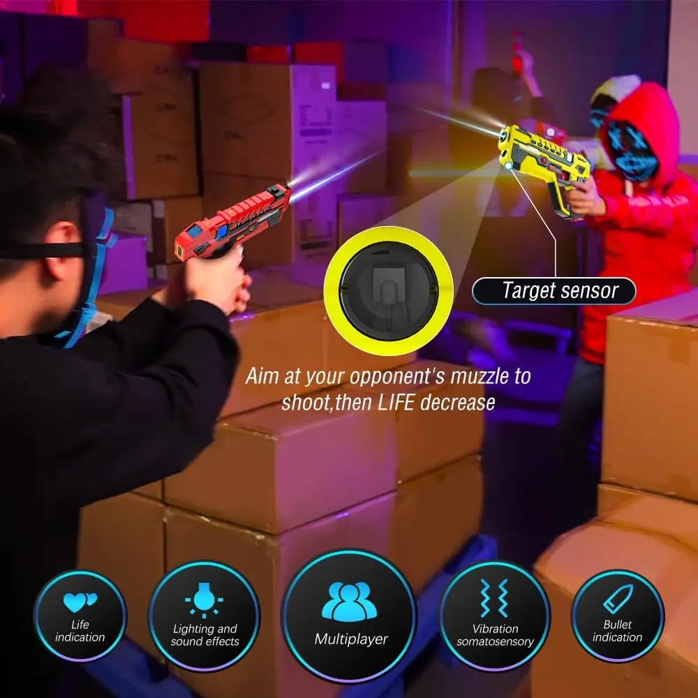 Gun, VATOS Kids Laser Gun Battle Game, Electric Infrared Toy Guns, Infrared Laser