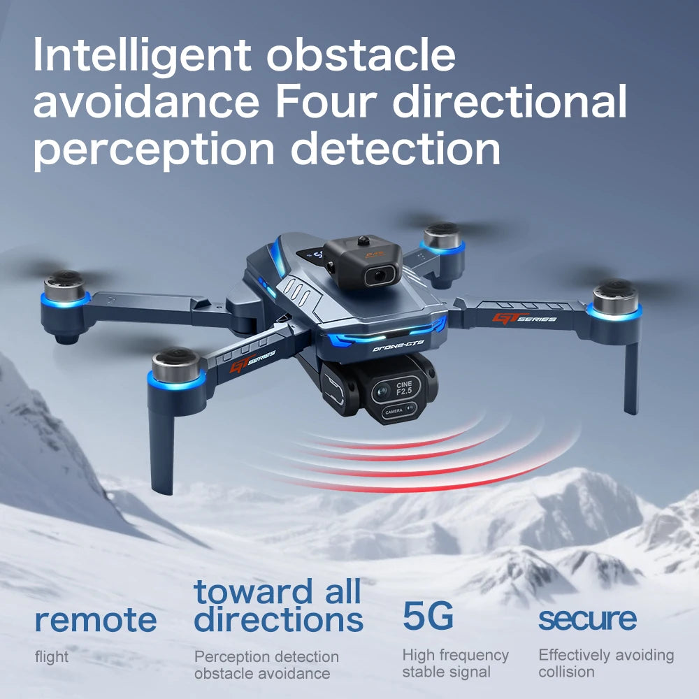 Drone Xiaomi Mijia GT8 Professionnel 8K HD, Trois Caméras 5G WIFI, Pliable, Quatre Axes, Moteur Sans Balais, Flux Optique, Vol Stationnaire, Quadrirotor