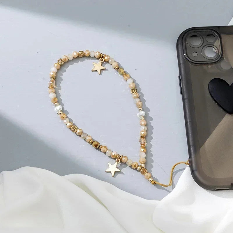 Chaîne perlée pour téléphone portable, corde de suspension pour femmes, bijoux