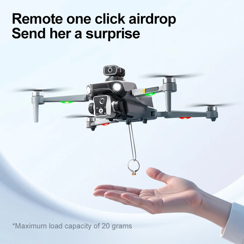 2025 K19Max GPS Retour Drone 5G – 8K HD Double Caméra, Écran Omnidirectionnel, Évitement d’Obstacles, Drone RC