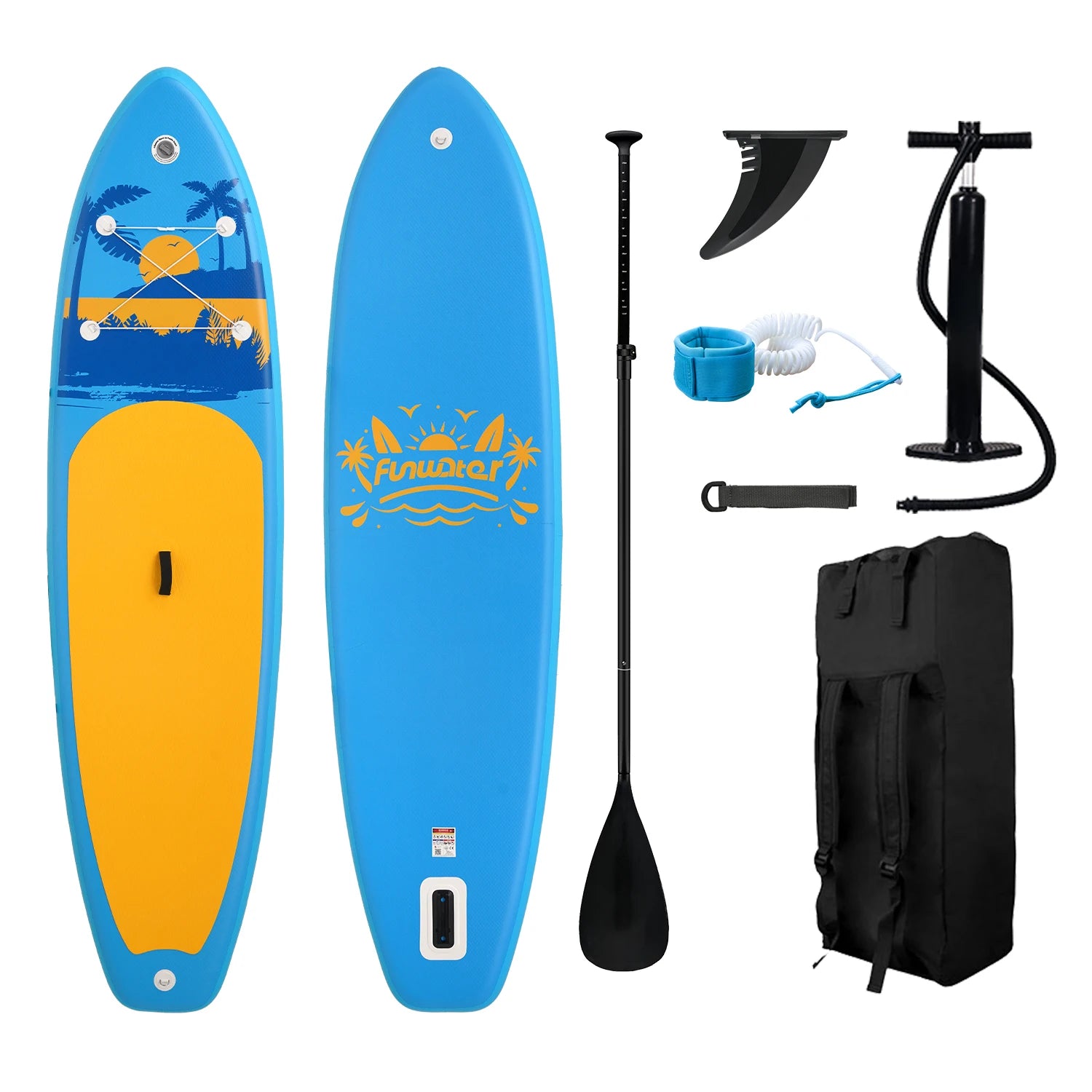 Paddle Board Planche de surf, FunWater Stand Up, Planche à pagaie Roulement de poids 165 kg + Convient aux hommes et aux femmes pour le glisse aquatique et le surf