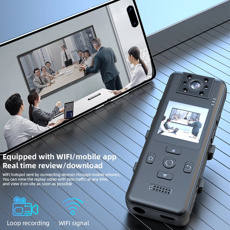 Mini Caméra Sport Portable JETO JT-86 – POV 4K WiFi, Vision Nocturne, Clip Rotatif, Magnétique, Enregistreur d’Action