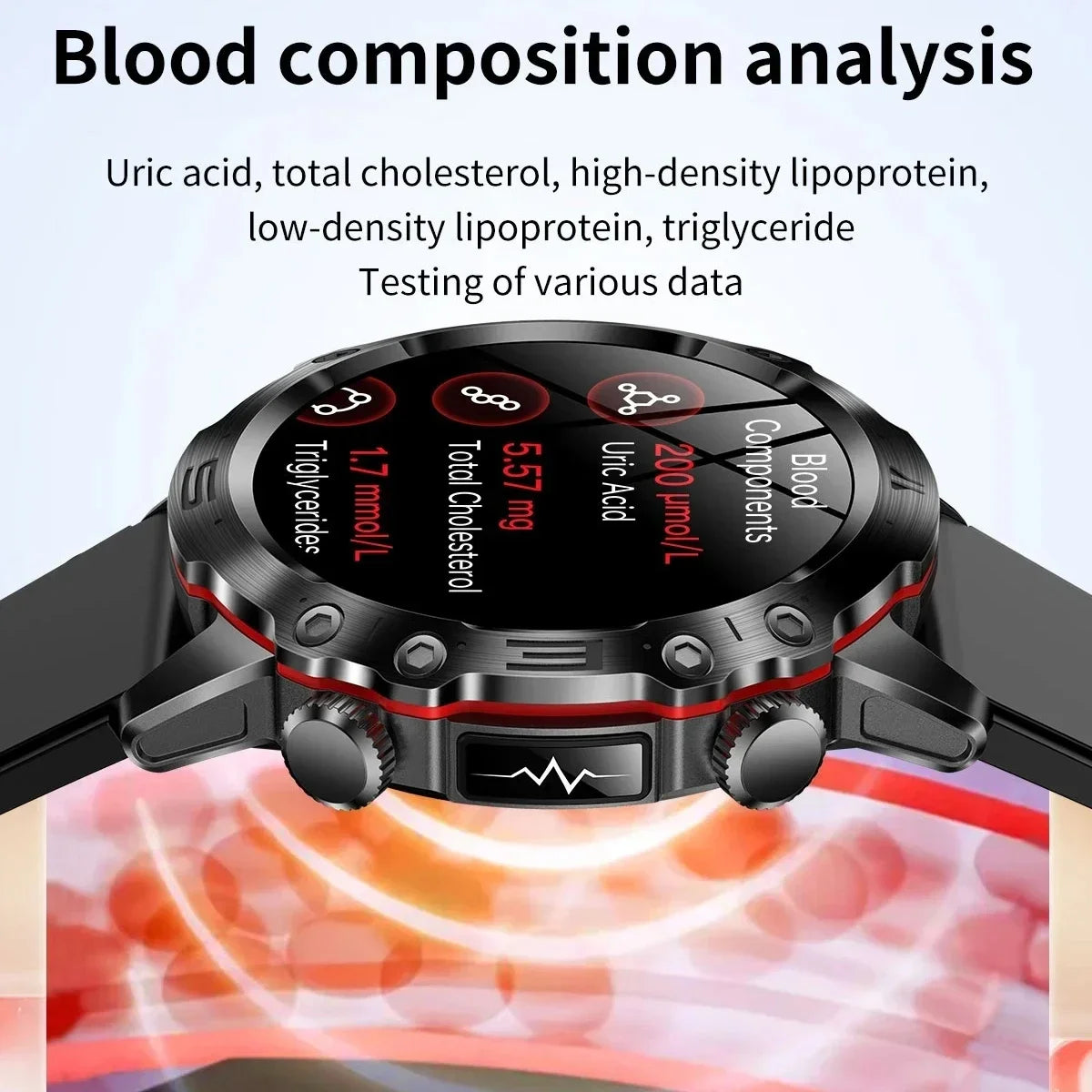 Smartwatch, ECG + PPG Smart Watch for Men, Bluetooth, Android, IOS