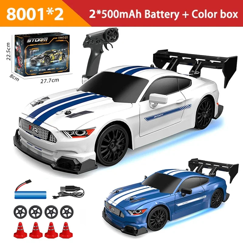 Oike 1:24 télécommande dérive RC voiture 4WD voitures de course à grande vitesse 2.4G modèle de véhicule radiocommandé jouet cadeau pour enfants adultes