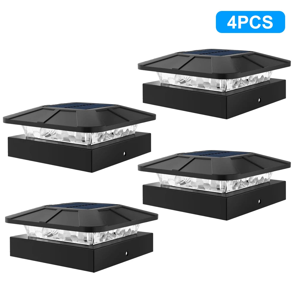 Outdoor Solar Post Cap Light – 3 Lighting Modes for Garden, Fence, and Patio