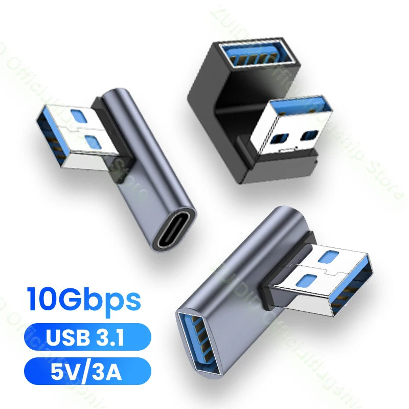 Adaptateur USB3.1 vers Type C 10Gbps OTG transfert de données rapide 5V @ 3A convertisseur de charge rapide pour Samsung Xiaomi téléphone Macbook Pro tablette