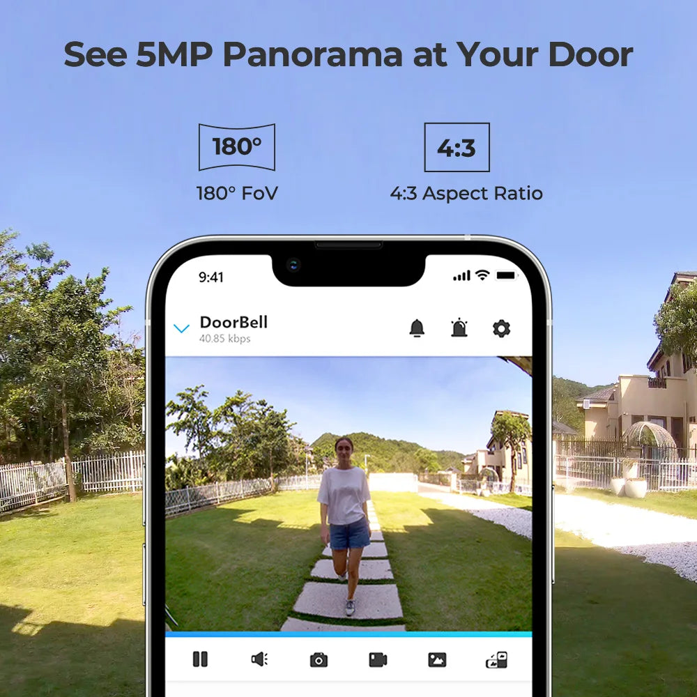 Reolink Video Doorbell 2K+ WiFi & PoE Smart Home Video Intercom Outdoor Human Detection Wired Doorbell with Chime Support Alexa