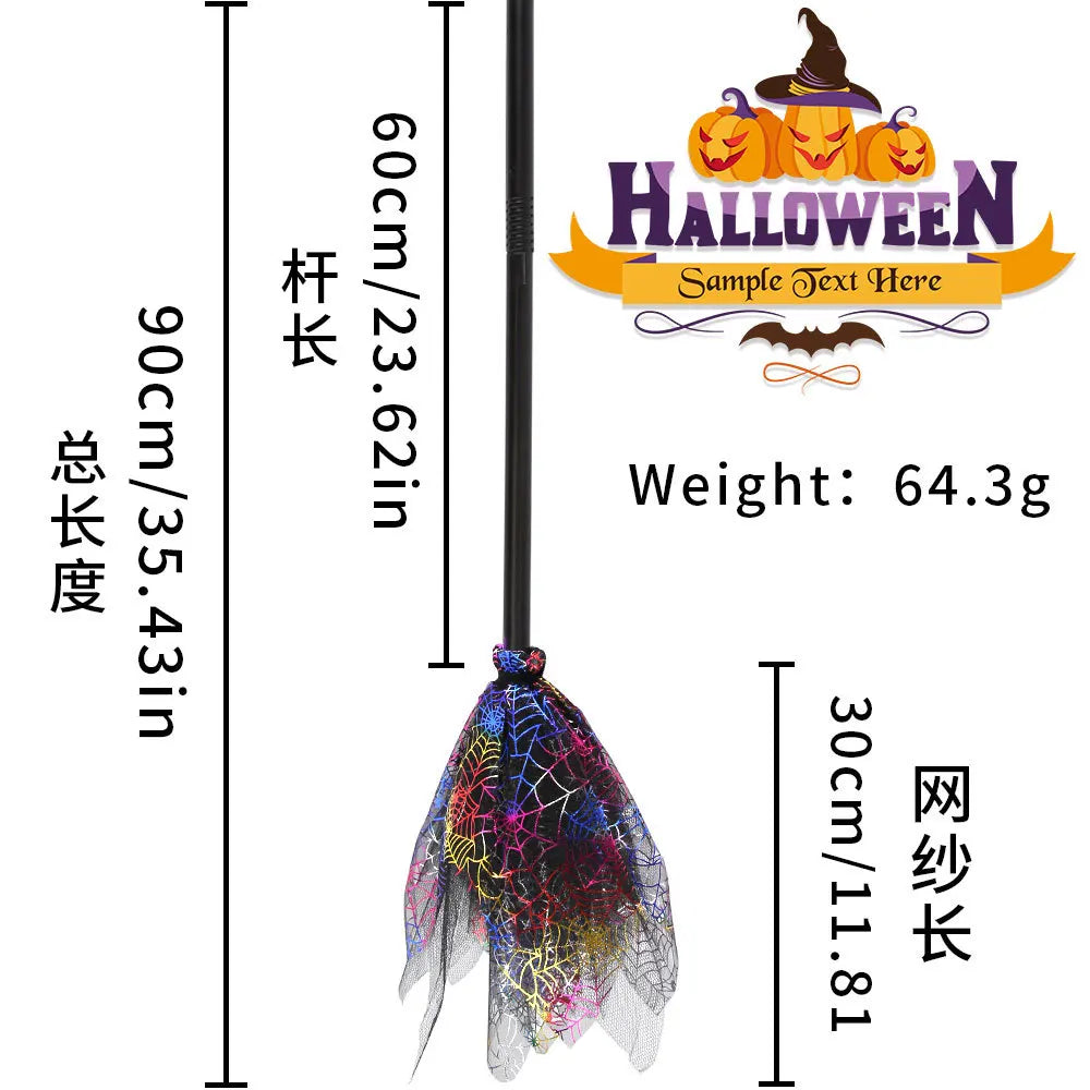 Décoration Balai de Sorcière pour Enfants – Accessoire Halloween, Photo