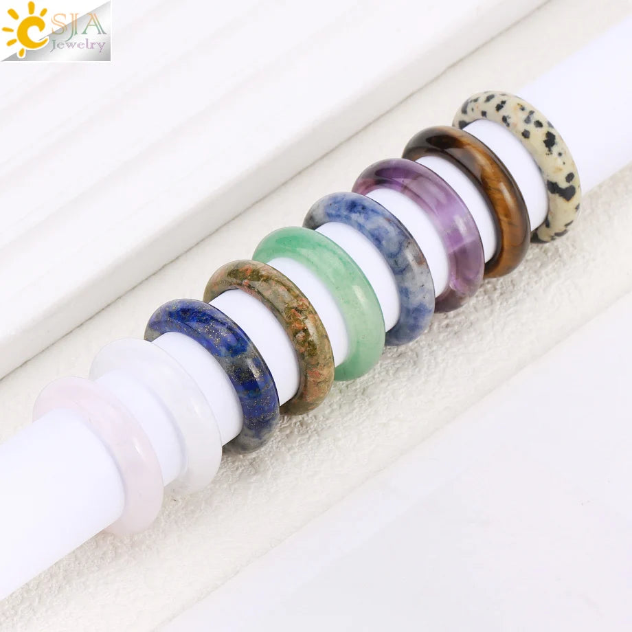 Bague en Pierre Naturelle, Bagues en Cristal de Roche en Quartz Rose de Guérison, Collier Pendentif, Bijoux pour Hommes et Femmes, bague pierre précieuse naturelle vrai labradorite H223