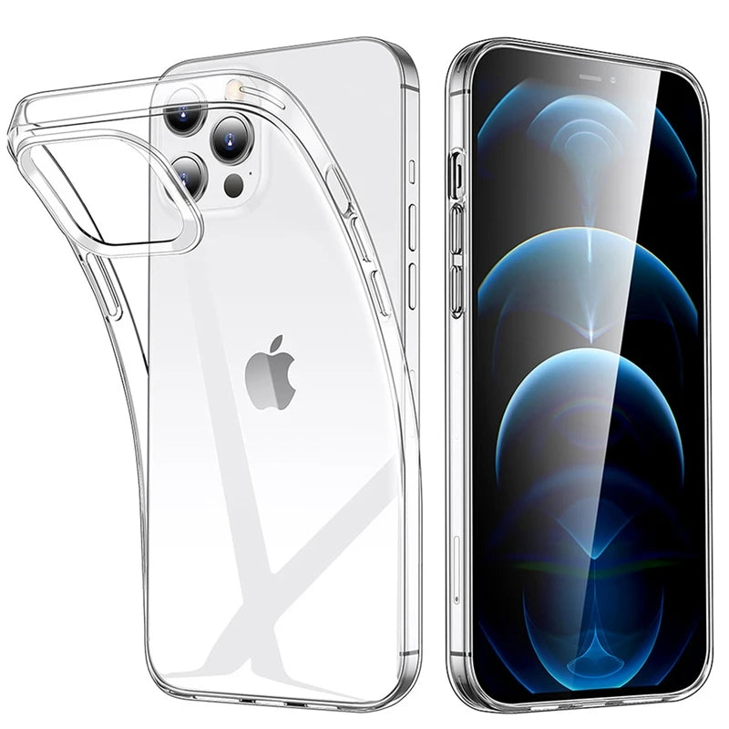Coque transparente antichoc KENNAGE – Souple PC + TPU – iPhone 6 à iPhone 15 Pro Max