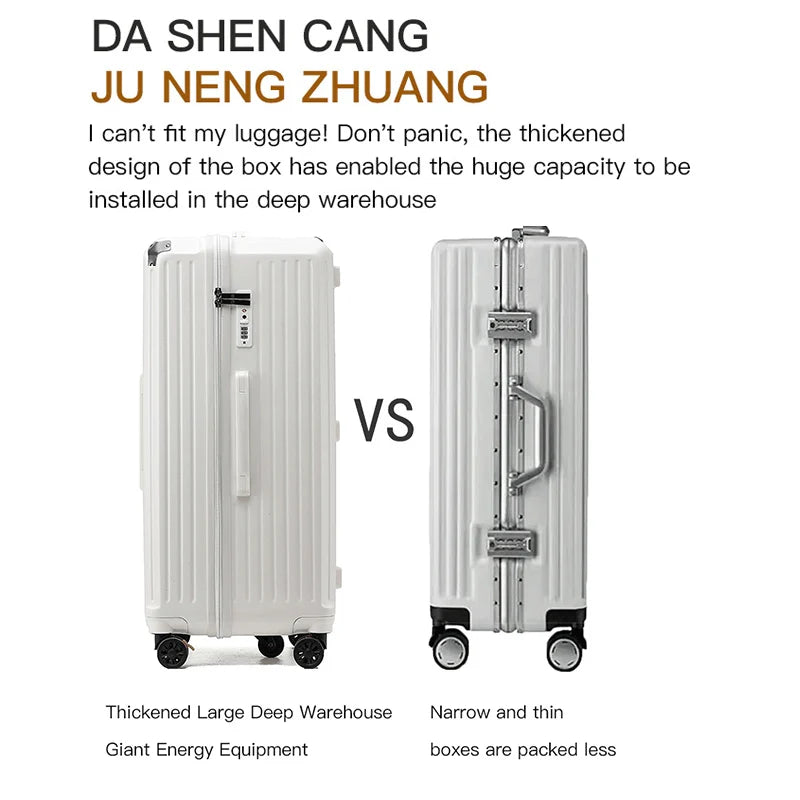  Valise à roulettes silencieuse pour voyage SUSHIMU – hommes et femmes, roues universelles, 20 à 34 pouces