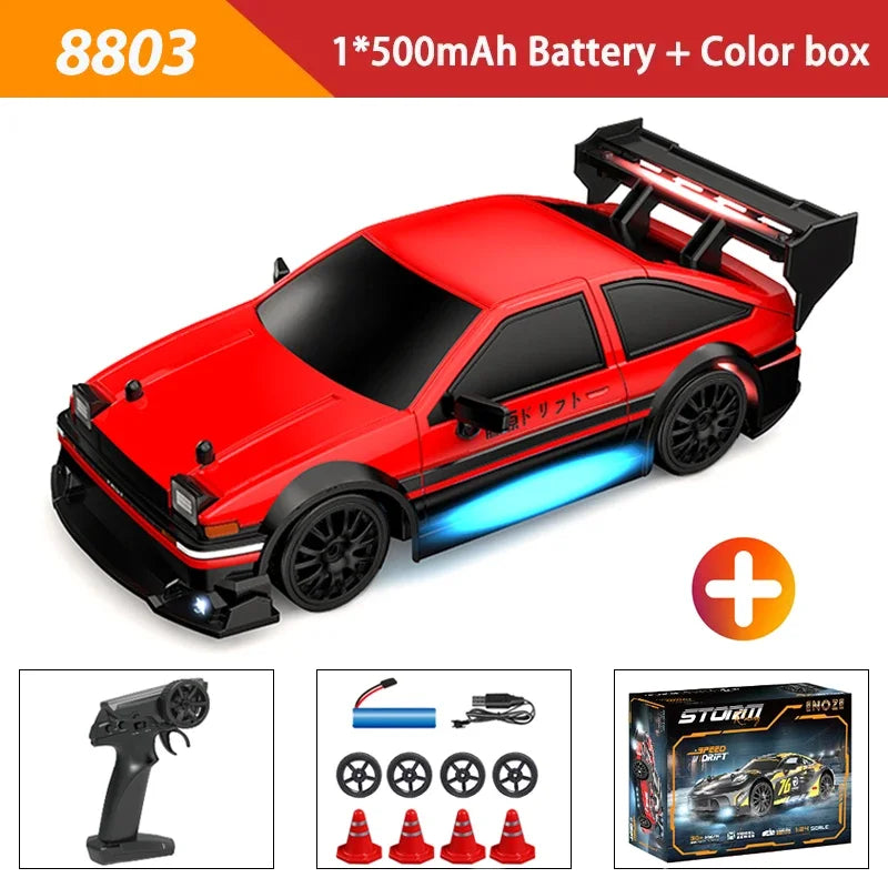 Oike 1:24 télécommande dérive RC voiture 4WD voitures de course à grande vitesse 2.4G modèle de véhicule radiocommandé jouet cadeau pour enfants adultes