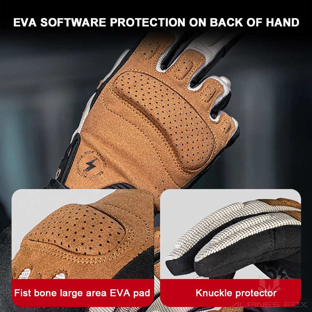 Gants de Moto tactiles Respirants et Antichocs, Collection Printemps Automne