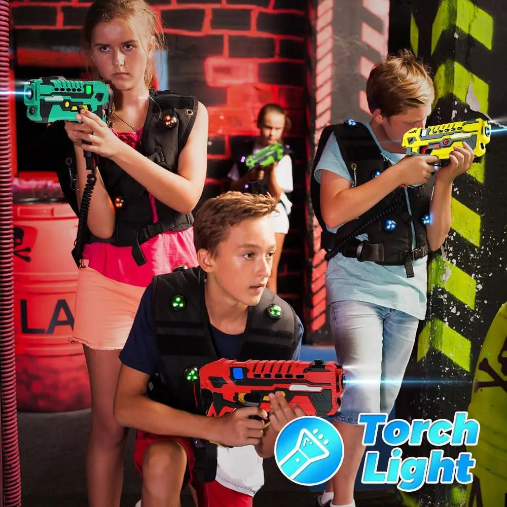 Gun, VATOS Kids Laser Gun Battle Game, Electric Infrared Toy Guns, Infrared Laser