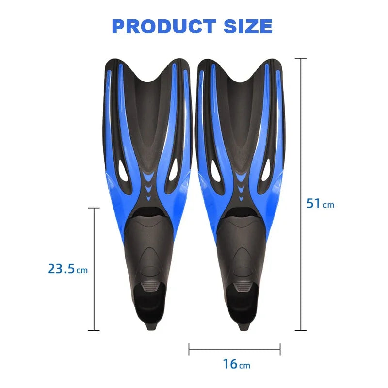 Palmes de plongée en caoutchouc pour adultes, palmes de natation flexibles, palmes de natation professionnelles, sports nautiques, plongée en apnée, TPR