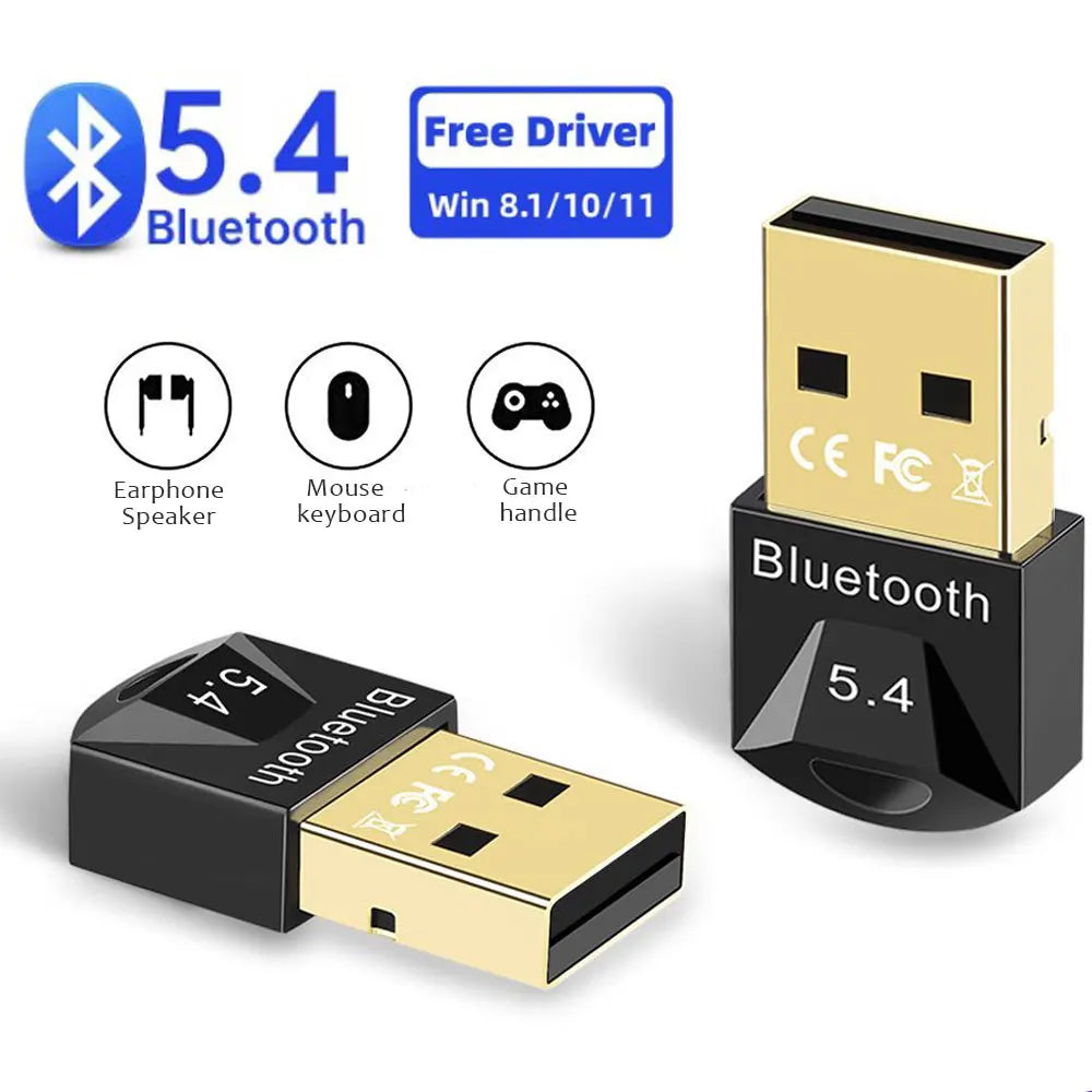 Adaptateur USB Bluetooth 5.4 sans fil pour ordinateur PC et ordinateur portable, transmetteur récepteur audio, dongle