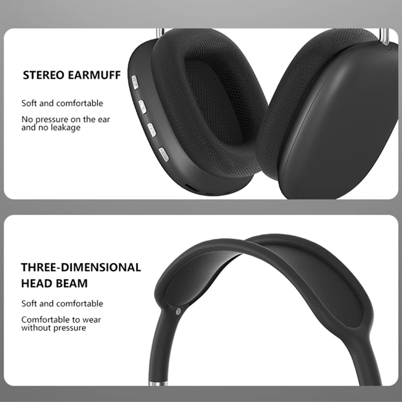 Casque sans fil P9 PRO MAX Air avec suppression du bruit, écouteurs Bluetooth, micro, écouteurs sur l'oreille