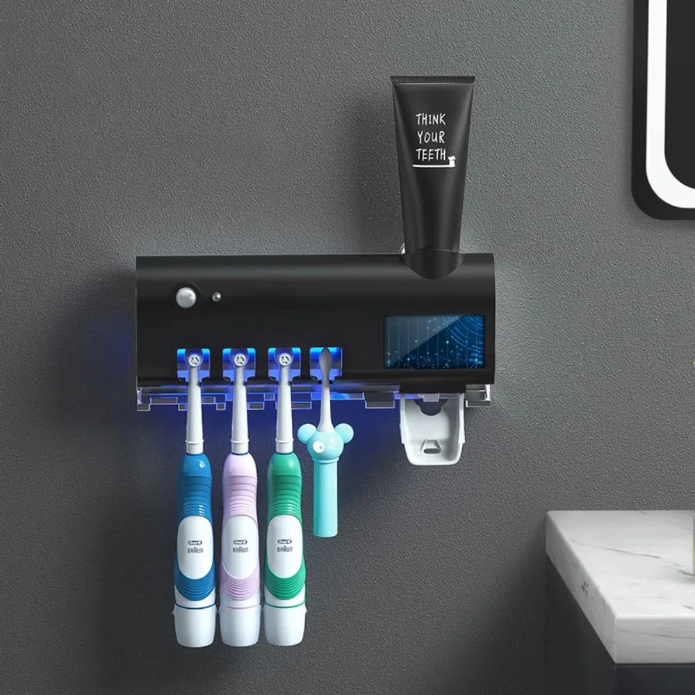 Sterilizer, Rechargeable UV Toothbrush Holder, Wall Mounted Sterilizer, Toothpaste Squeezer, Accessories