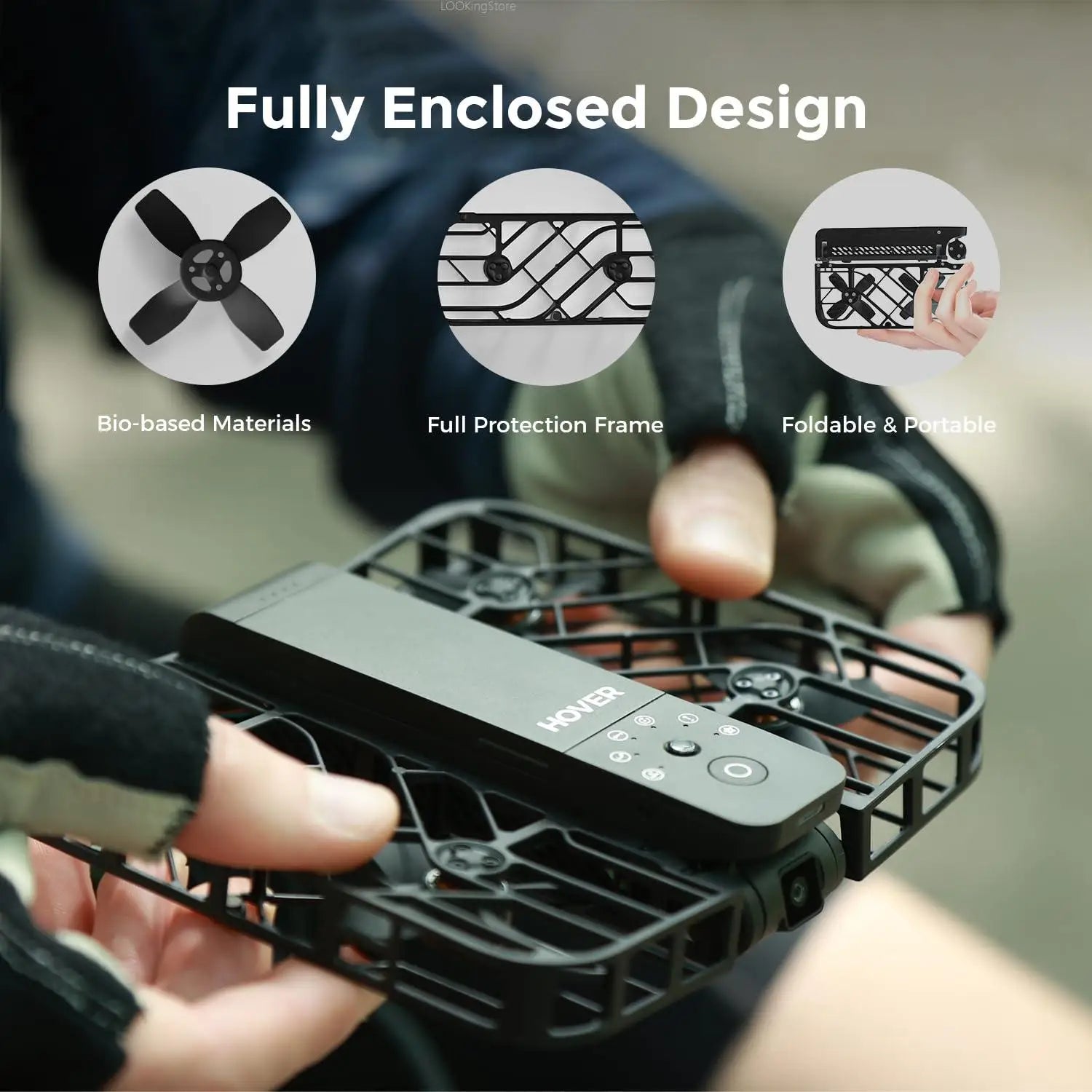Mini Drone Caméra Ultra Léger et Pliable, Vidéo HDR, Photo