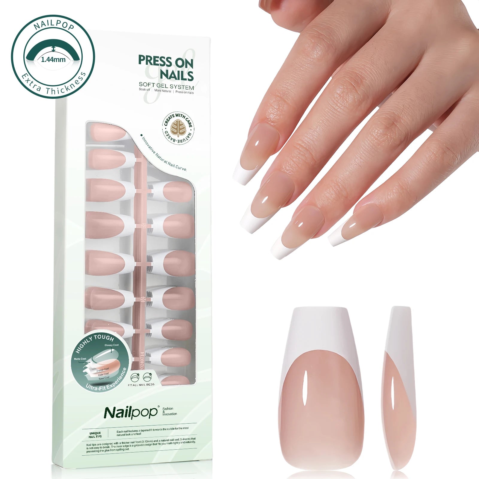 Press On Français Ultra Fit 140 pcs