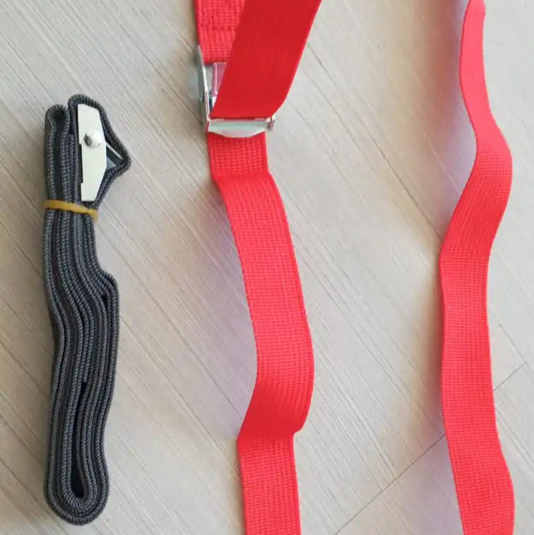Sangle d'arrimage à boucle noire de 1 m/2 m/3 m/4 m/5 m, sangles de chargement pour voiture, moto, vélo, corde de remorquage à boucle en métal