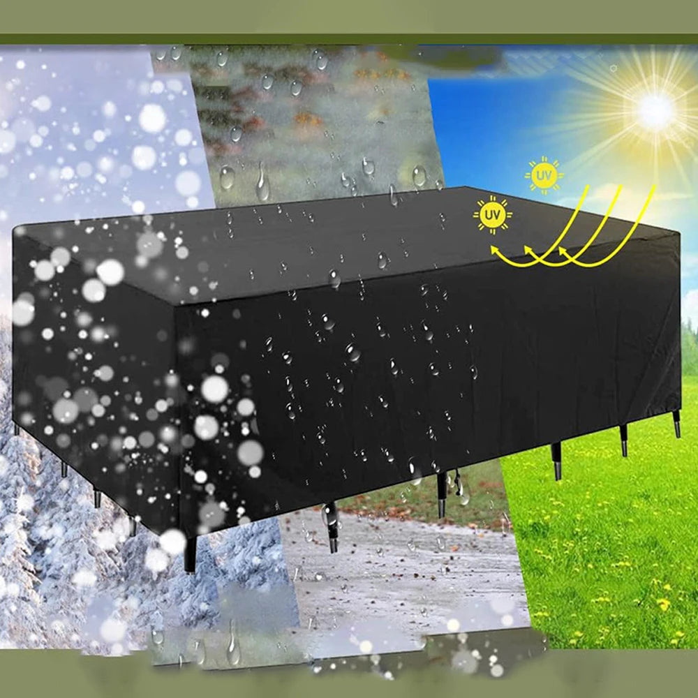 Housse de Protection Imperméable pour Meubles de Jardin – Multi-Tailles, Anti-UV, Toutes Saisons