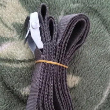 Sangle d'arrimage à boucle noire de 1 m/2 m/3 m/4 m/5 m, sangles de chargement pour voiture, moto, vélo, corde de remorquage à boucle en métal