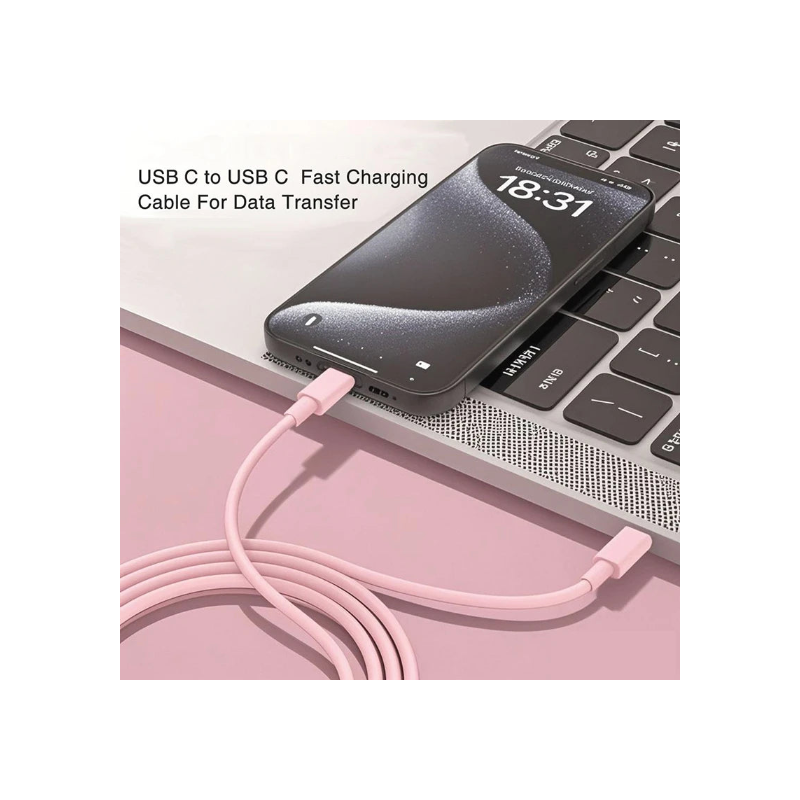 Câble PD 60W Type-C vers Type-C pour iPhone 15 / 16, charge rapide pour Samsung, Xiaomi, Huawei, accessoires de téléphone 1 m / 2 m