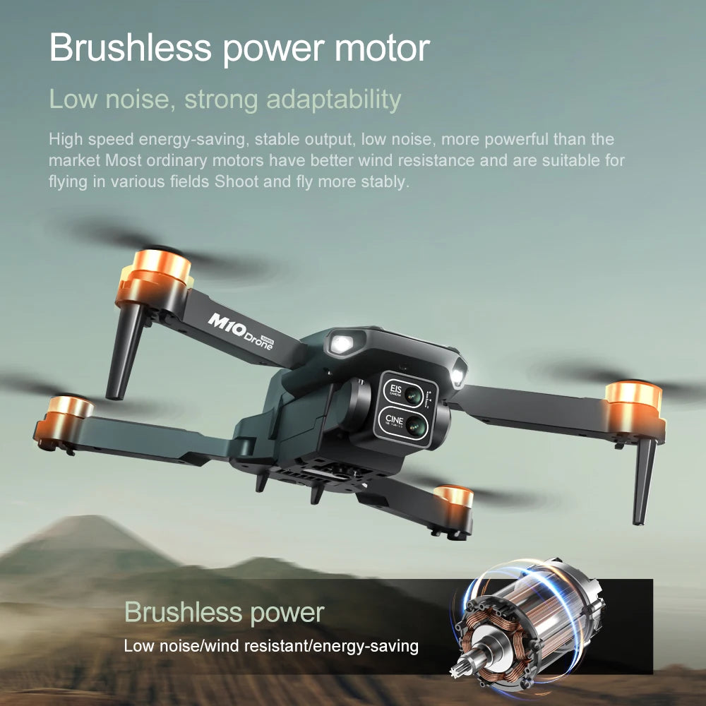 Drohne 2025 M10 – 8K-HD-Doppelkamera, omnidirektionaler Bildschirm, Hindernisvermeidung, RC-Quadcopter