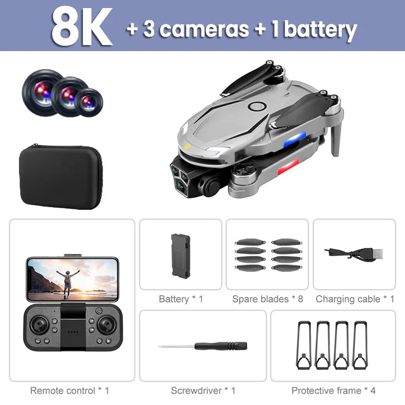 Drone Xiaomi MIJIA V888 – 8K, Triple Caméra HD, WIFI 5G, Photographie Aérienne, Évitement d’Obstacles