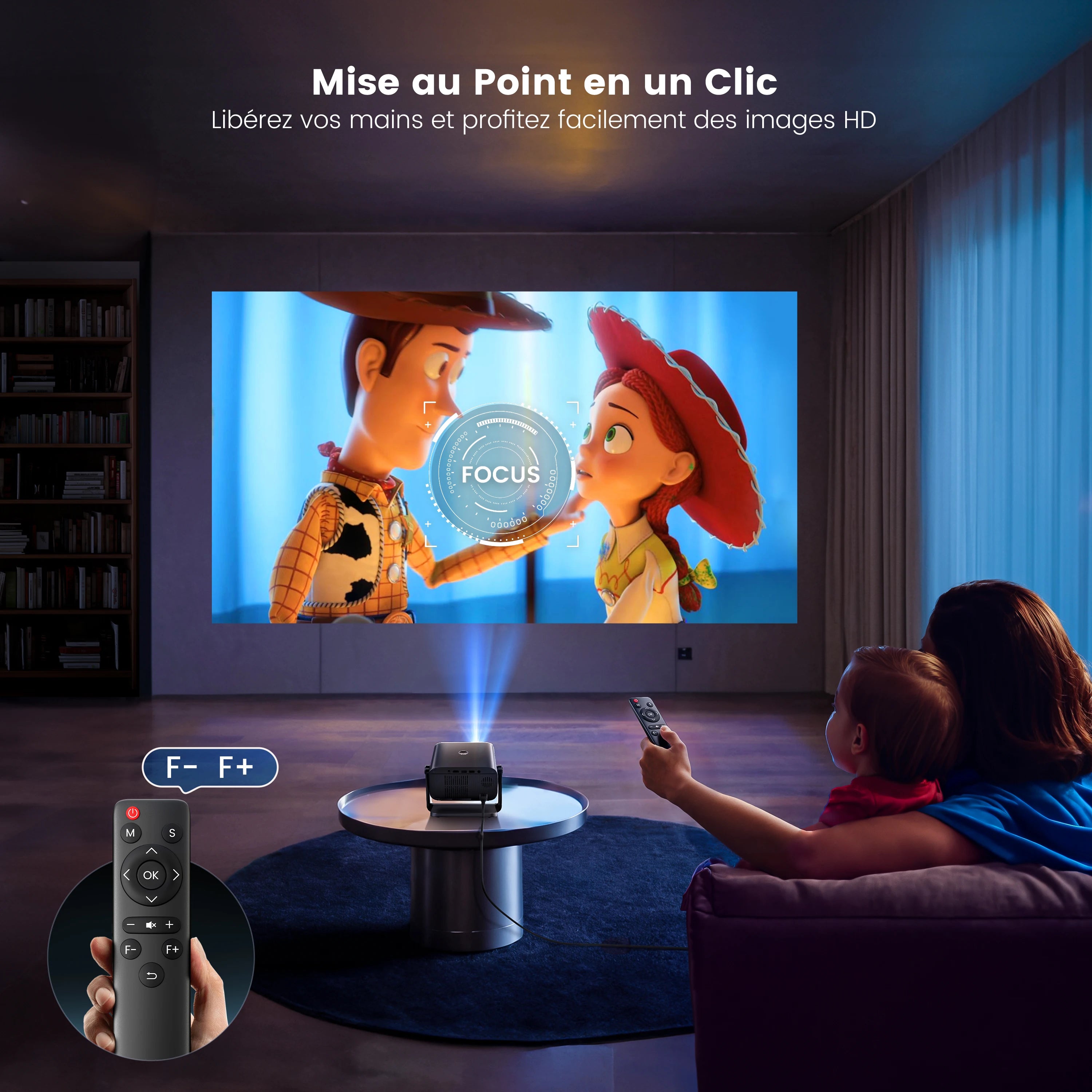 Projecteur Vidéo PUTRIMS Mini 1080P – Home Cinéma Portable avec WiFi et Bluetooth