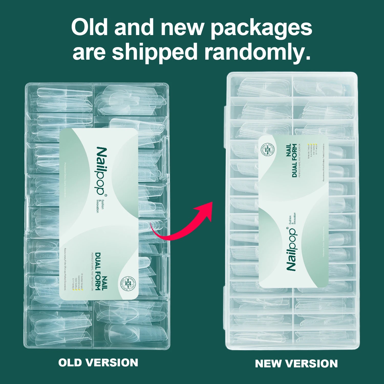 Moules d’Extension Réutilisables avec Ligne French 3D Intelligente - Nailpop Formes Doubles French Space Stiletto 150 pièces