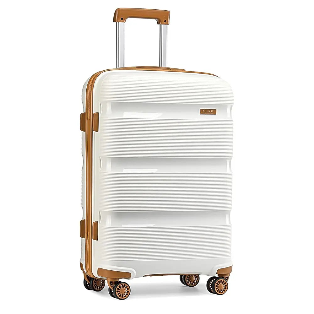 Bagages rigides Polypropylène KONO 3 pièces – léger, 4 rouleaux doubles, serrure TSA, valises 55/65/75 cm