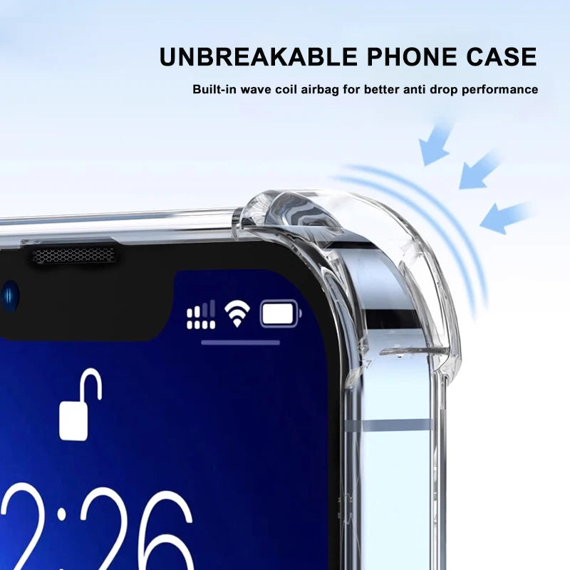 Coque de téléphone transparente antichoc en Silicone – Étui arrière pour iPhone 6 à iPhone 17 Pro Max