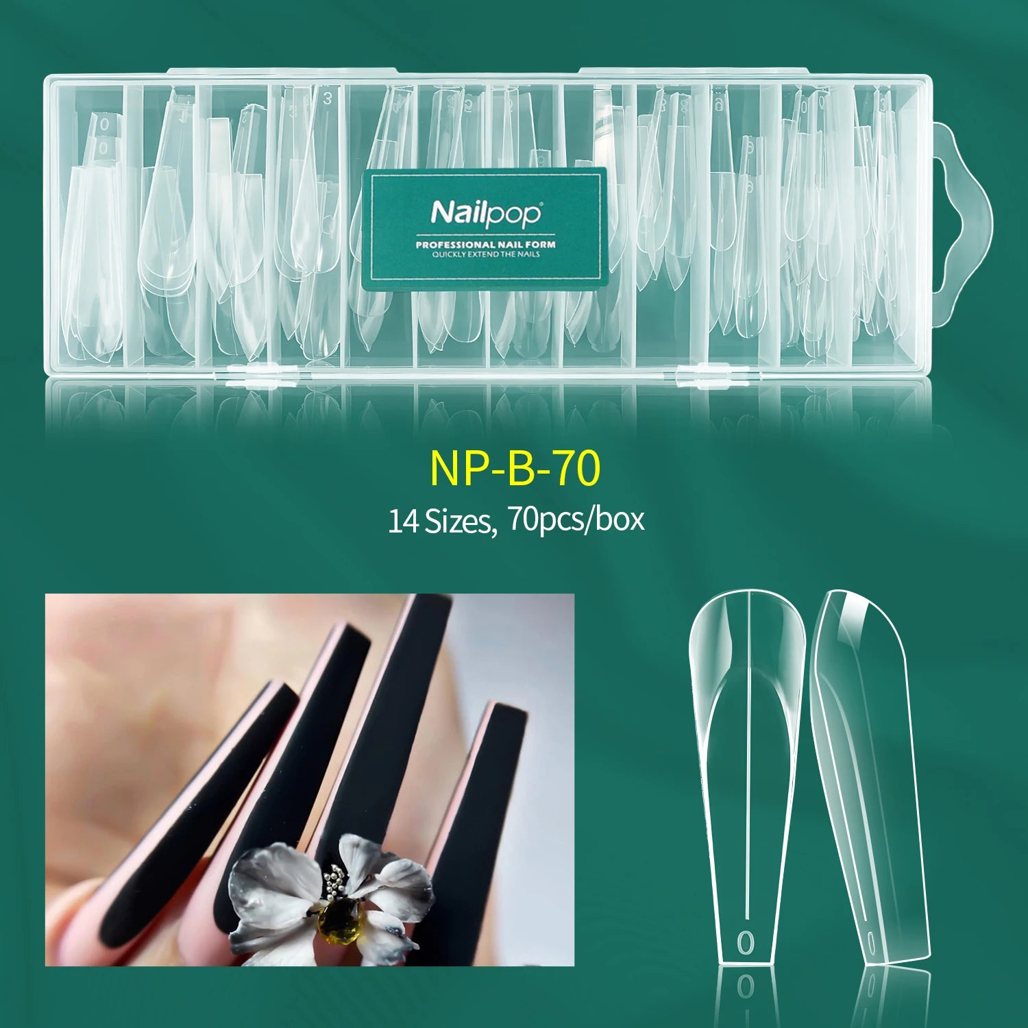 Kit de formes d’ongles doubles 6 en 1, 168 pièces