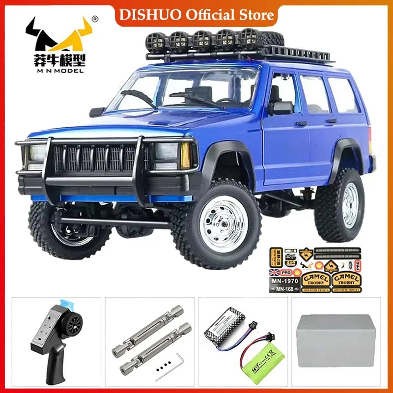 Voiture sur chenilles RC 4x4 MN128 MN82S 2.4G, Buggy d'escalade professionnel avec lumière LED, voitures télécommandées à grande échelle, jouets pour garçons, cadeau