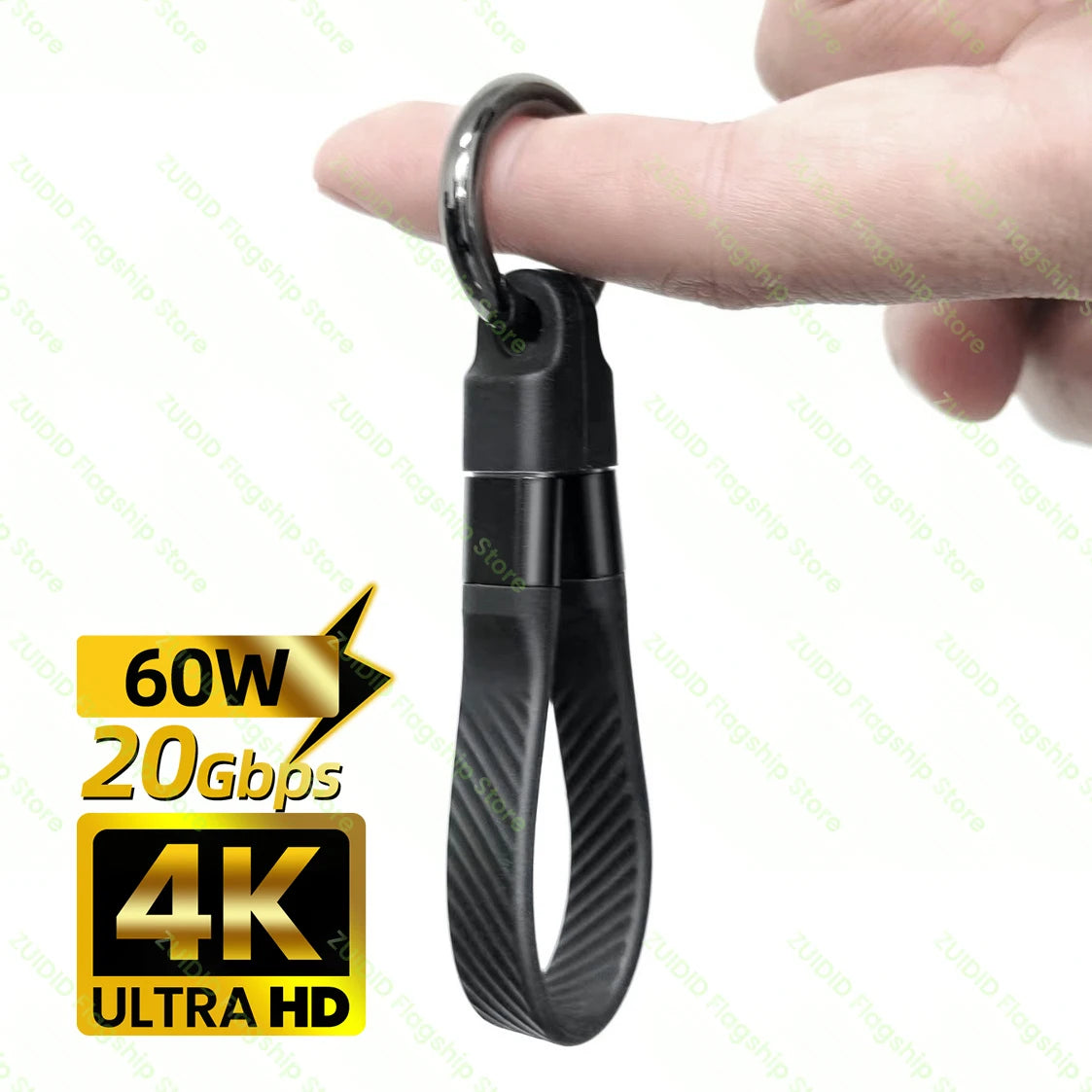 Câble de données FPC à charge rapide pour iPhone 15, MacBook, Thunderbolt 3, 4K, 60Hz, 20Gbps, PD60W, 3A