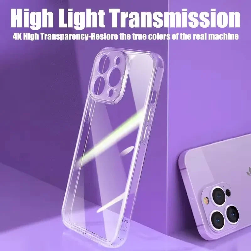 Coque souple transparente en TPU pour iPhone – Protection antichoc et design discret