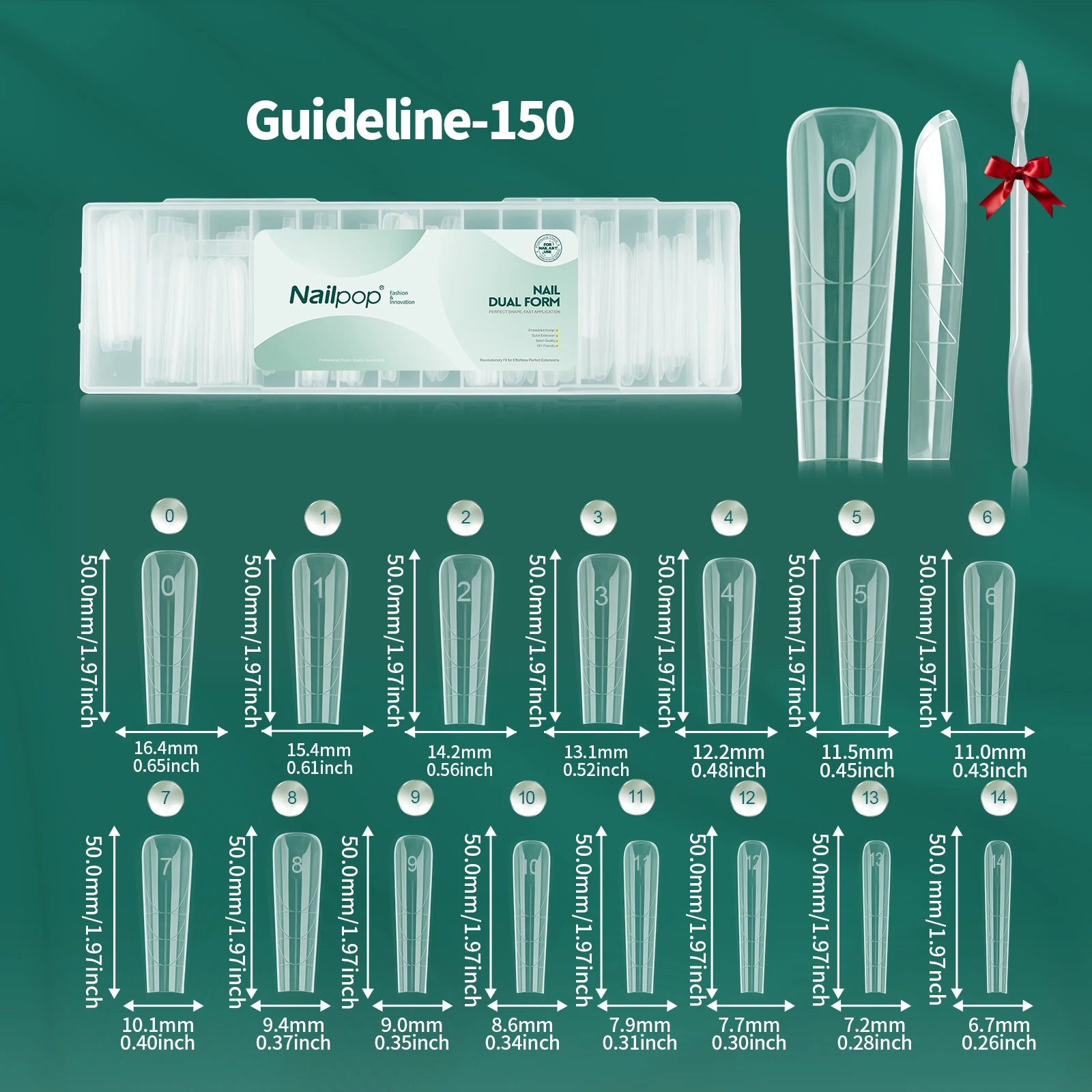 Double Formes Guidées 150 pcs pour Nail Art Français