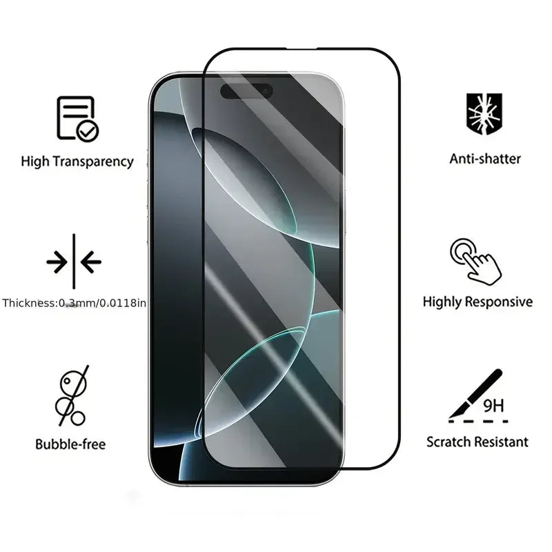 Protecteur d'écran anti-rayures, Film de protection en verre trempé pour IPhone 17 Pro Max 17Air 17Pro Max