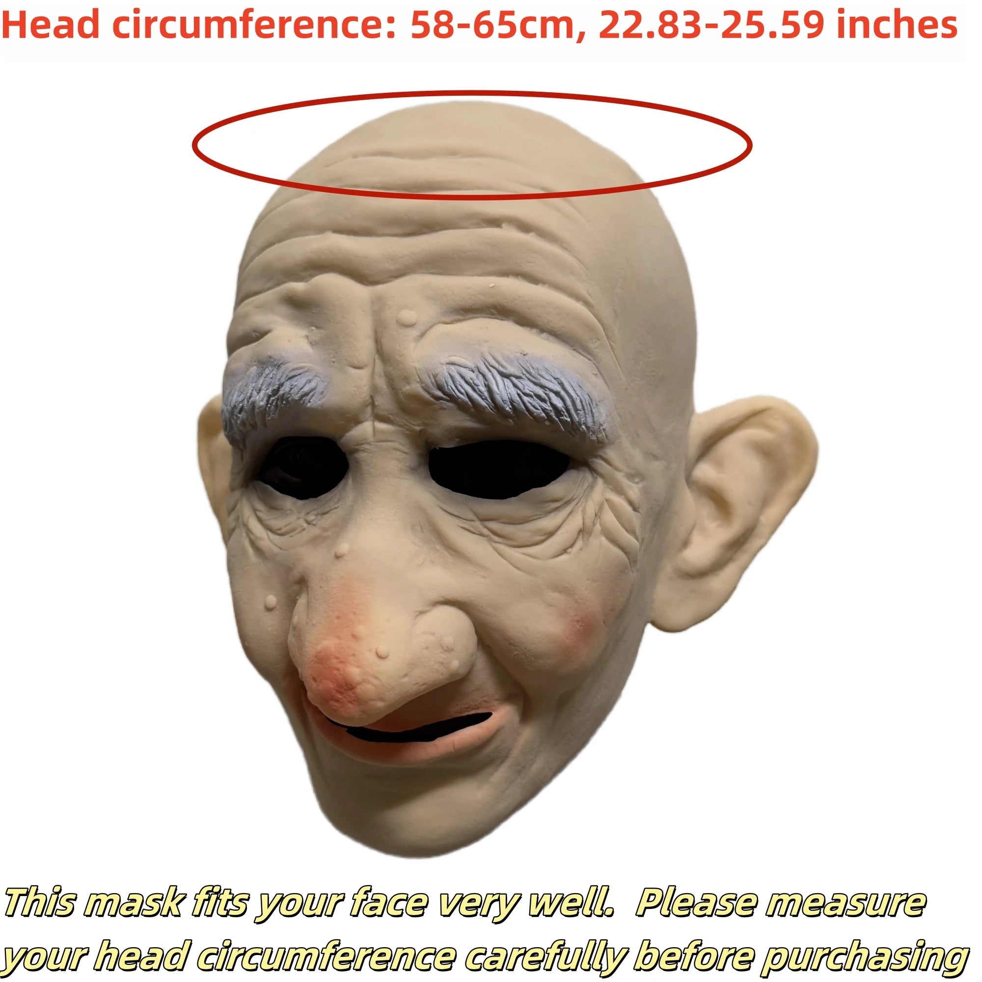 Super Soft Latex Old Man Mask – Moving Mouth – Ideal for Shows & Parties