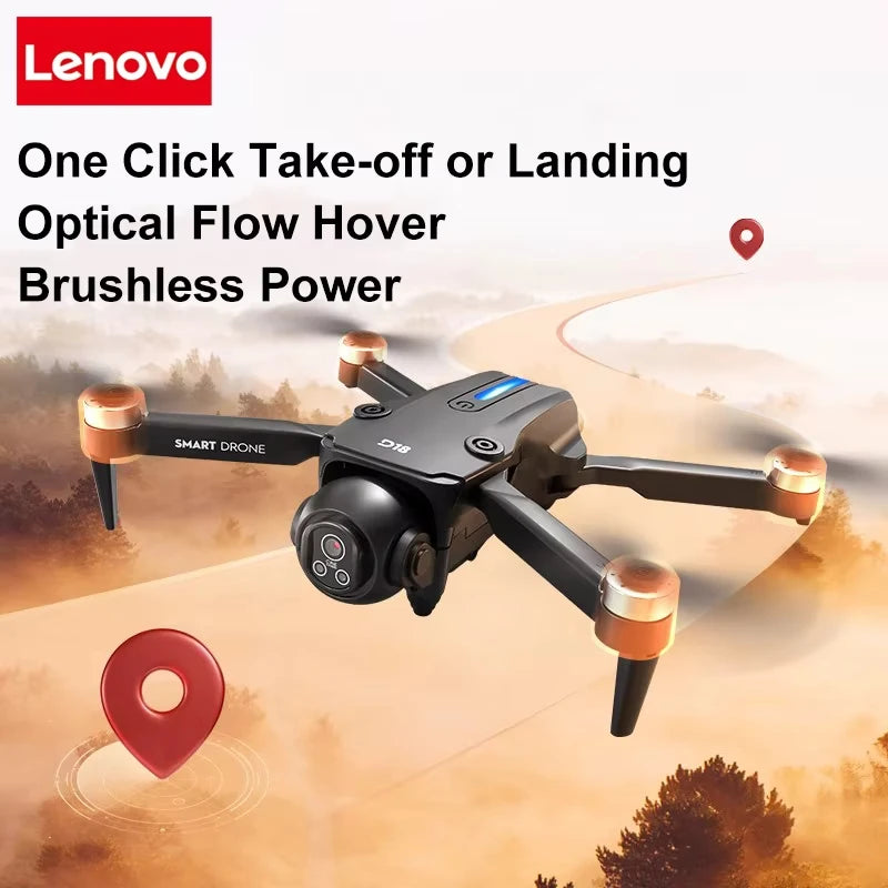 Drone Lenovo D18 8K HD double caméra photographie aérienne évitement d'obstacles moteur sans brosse 5G WIFI GPS retour 18000m quadrirotor