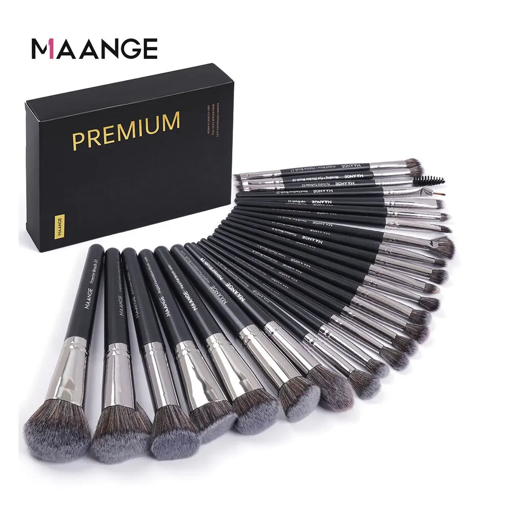 Pinceaux de maquillage MAANGE 25  ensemble de pinceaux des yeux du visage professionnel brosses pour fond de teint fard à paupières contour caché