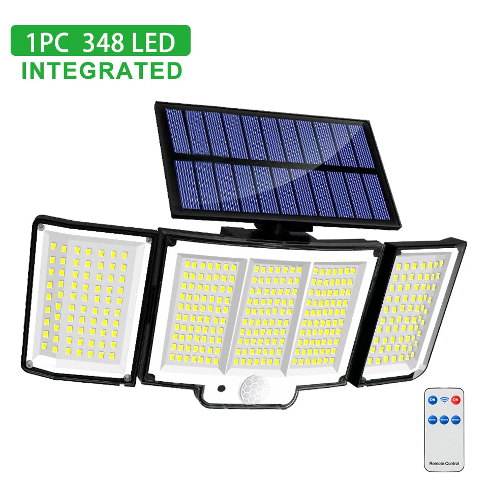 T-NEWSTYLE Solar-Außenleuchte – 328/348 LEDs
